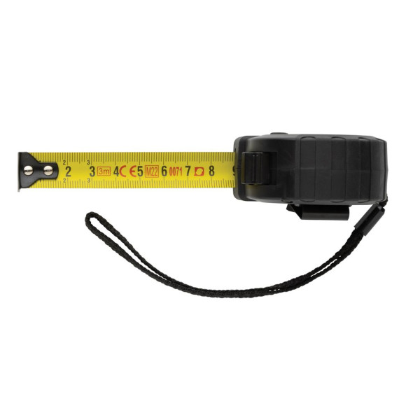 Mètre ruban 3M/16 mm en plastique recyclé RCS avec bouton d'arrêt - BCM Goodies