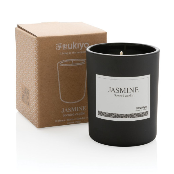 Bougie parfumée jasmin en verre Ukiyo | Ambiance chaleureuse et relaxante | Personnalisable