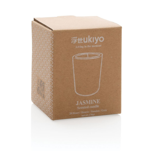 Bougie parfumée jasmin en verre Ukiyo | Ambiance chaleureuse et relaxante | Personnalisable