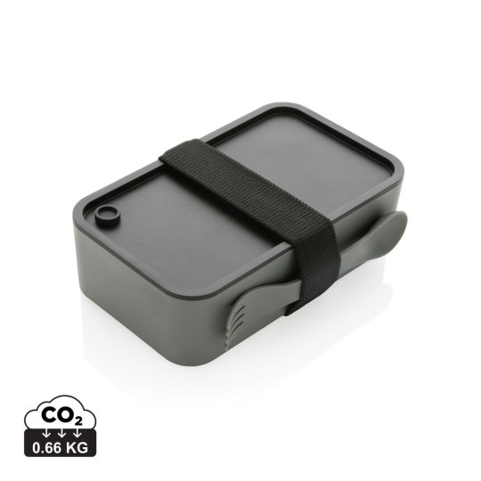 Lunch box avec cuichette en rPP GRS - Accessoire éco-responsable pour repas sains - BCM Goodies