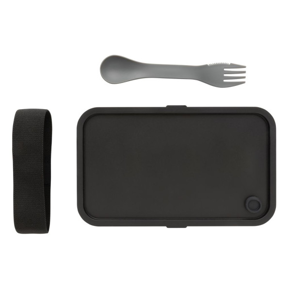 Lunch box avec cuichette en rPP GRS - Accessoire éco-responsable pour repas sains - BCM Goodies