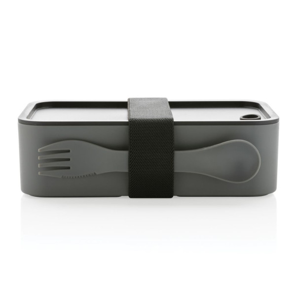 Lunch box avec cuichette en rPP GRS - Accessoire éco-responsable pour repas sains - BCM Goodies