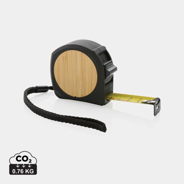 Mètre ruban 5M/19mm en plastique recyclé RCS et bambou - BCM Goodies