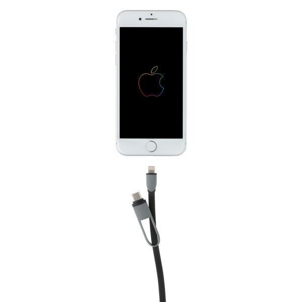 Câble rétractable 3 en 1 pour charge et synchronisation de données - Accessoire essentiel pour appareils électroniques - Longueu