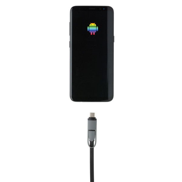 Câble rétractable 3 en 1 pour charge et synchronisation de données - Accessoire essentiel pour appareils électroniques - Longueu