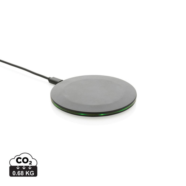Chargeur sans fil 15W en plastique recyclé RCS - Solution de chargement rapide et écologique