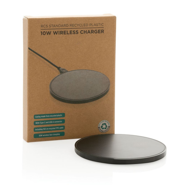 Chargeur Induction 10W en Plastique Recyclé RCS - Chargeur sans Fil Respectueux de l'Environnement - BCM Goodies