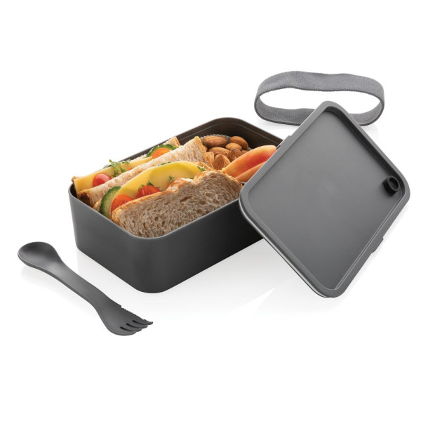 Boîte à lunch en PP avec cuichette - Accessoire repas pratique et élégant