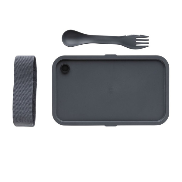 Boîte à lunch en PP avec cuichette - Accessoire repas pratique et élégant