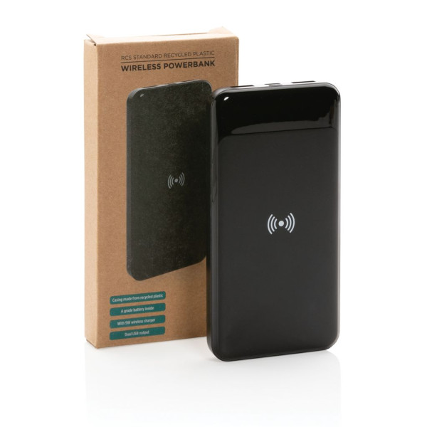 Powerbank 8000 mAh avec induction en plastique recyclé RCS - Charge portable écologique et pratique