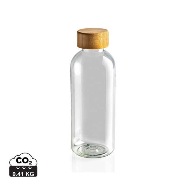 Bouteille 600ml en rPET GRS avec couvercle en bambou - BCM Goodies