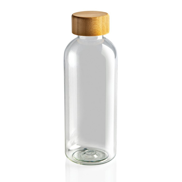 Bouteille 600ml en rPET GRS avec couvercle en bambou - BCM Goodies