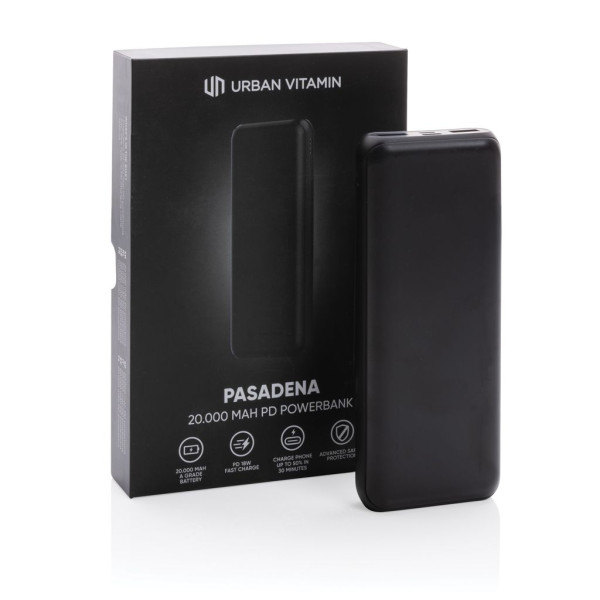 Powerbank 20.000 mAh 18W Pd Urban Vitamin Pasadena - Accessoire de recharge écologique et pratique | BCM Goodies