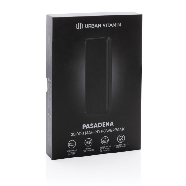 Powerbank 20.000 mAh 18W Pd Urban Vitamin Pasadena - Accessoire de recharge écologique et pratique | BCM Goodies