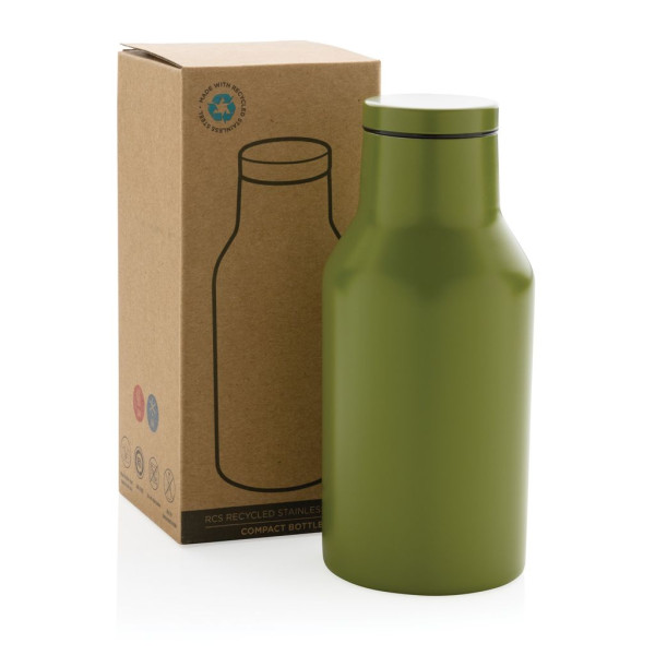 Bouteille isotherme compacte 300ml en acier inoxydable recyclé RCS - BCM Goodies