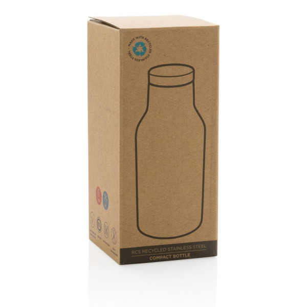 Bouteille isotherme compacte 300ml en acier inoxydable recyclé RCS - BCM Goodies