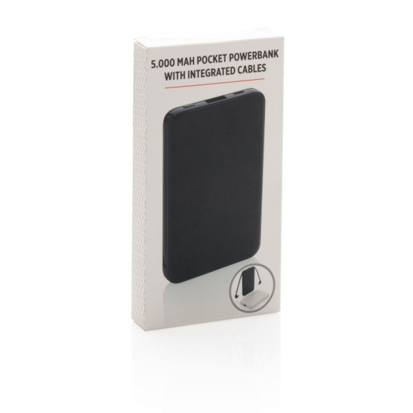 Batterie de secours 5000 mAh avec câbles intégrés - BCM Goodies