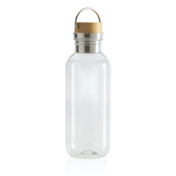 La bouteille 680ml en rPET GRS avec couvercle en bambou, un produit écologique et pratique pour vos déplacements quotidiens.

Me
