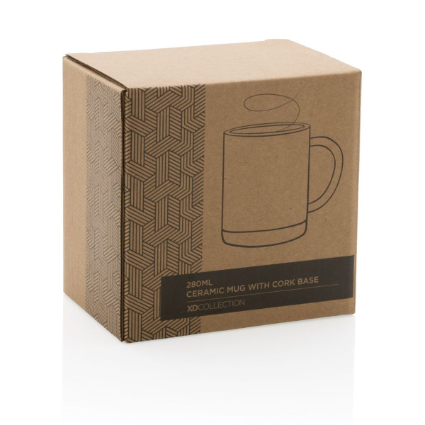 Mug en céramique avec base en liège - Accessoire élégant pour votre quotidien professionel