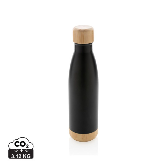 Bouteille isotherme en acier avec finition bambou - 520 ml - BCM Goodies