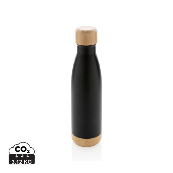 Bouteille isotherme en acier avec finition bambou - 520 ml - BCM Goodies