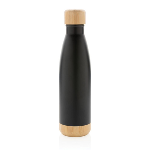 Bouteille isotherme en acier avec finition bambou - 520 ml - BCM Goodies