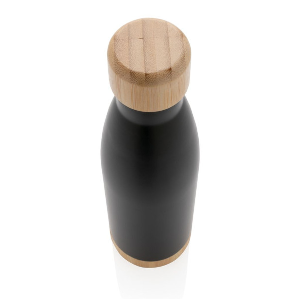 Bouteille isotherme en acier avec finition bambou - 520 ml - BCM Goodies
