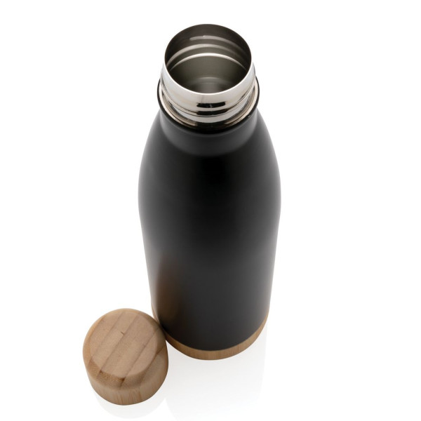 Bouteille isotherme en acier avec finition bambou - 520 ml - BCM Goodies