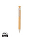 Stylo en bambou avec clip en fibre de paille - Produit écologique et innovant | BCM Goodies
