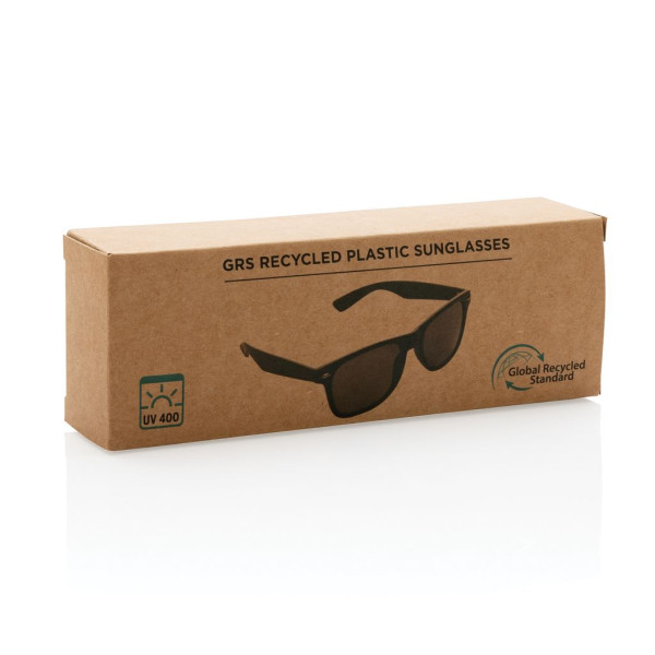 Lunettes de soleil en plastique recyclé GRS - Protection UV 400 - Monture certifiée - Boîte cadeau incluse
