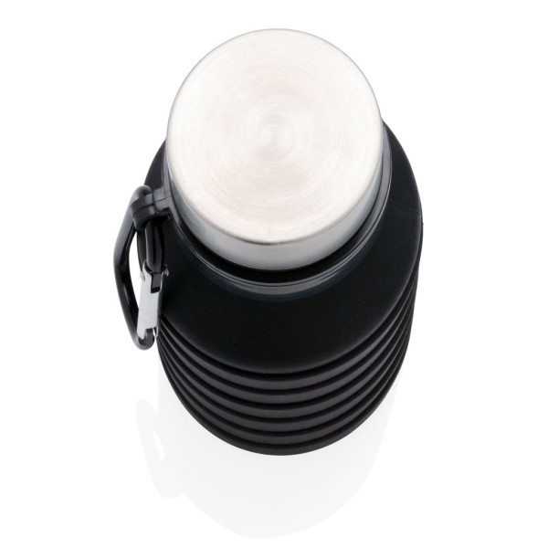 Bouteille en silicone pliable étanche avec couvercle - Accessoire pratique pour hydratation | BCM Goodies