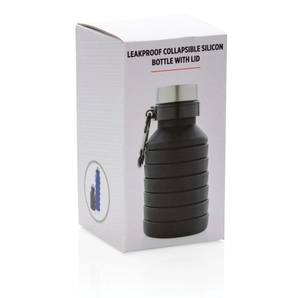 Bouteille en silicone pliable étanche avec couvercle - Accessoire pratique pour hydratation | BCM Goodies