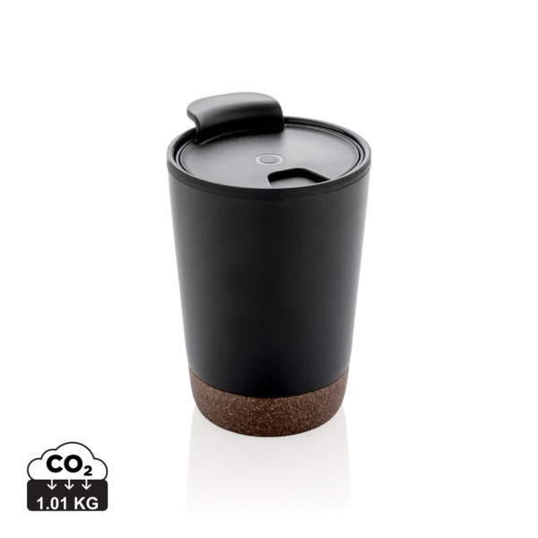 Tasse à café en liège et acier inoxydable GRS - 300 ml - Sans BPA - Matériaux durables - Personnalisable