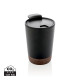 Tasse à café en liège et acier inoxydable GRS - 300 ml - Sans BPA - Matériaux durables - Personnalisable