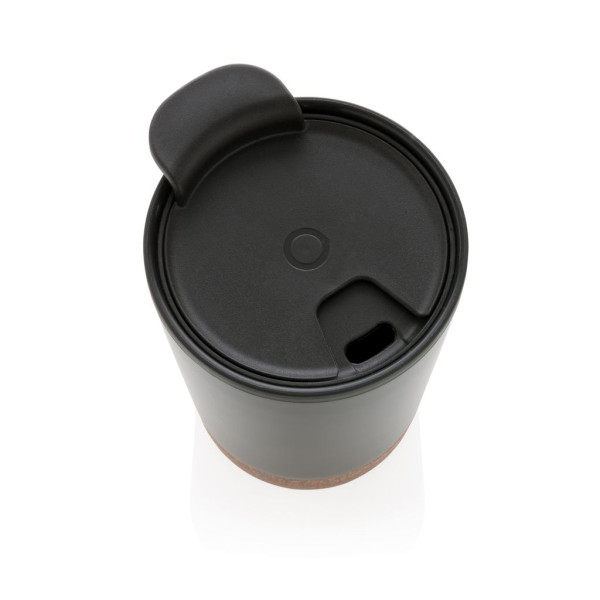 Tasse à café en liège et acier inoxydable GRS - 300 ml - Sans BPA - Matériaux durables - Personnalisable