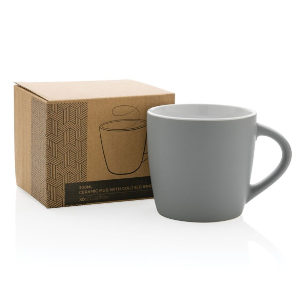 Mug en céramique avec intérieur coloré - Idéal pour café, thé et boissons chaudes - Résistant au lave-vaisselle - Livré dans une