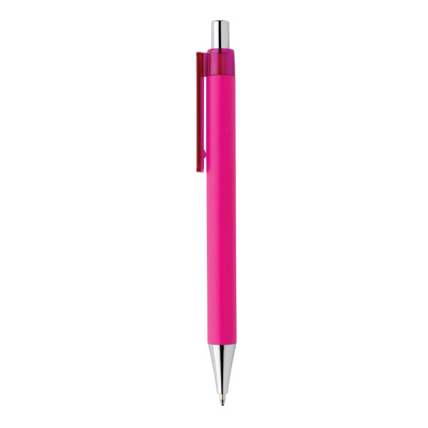 Stylo X8 Finition Gomme - Stylo à Bille Rétractable en Plastique | BCM Goodies