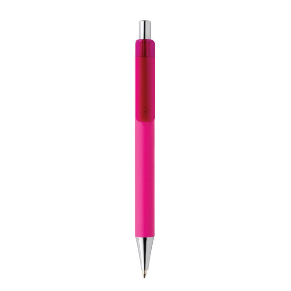 Stylo X8 Finition Gomme - Stylo à Bille Rétractable en Plastique | BCM Goodies