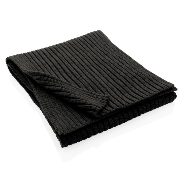Écharpe tricotée 180x25cm Impact AWARE™ Polylana® - Accessoire éco-responsable pour entreprise | BCM Goodies