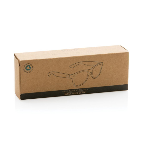 Lunettes de soleil en bambou et plastique recyclé RCS - Accessoire écologique et tendance - BCM Goodies