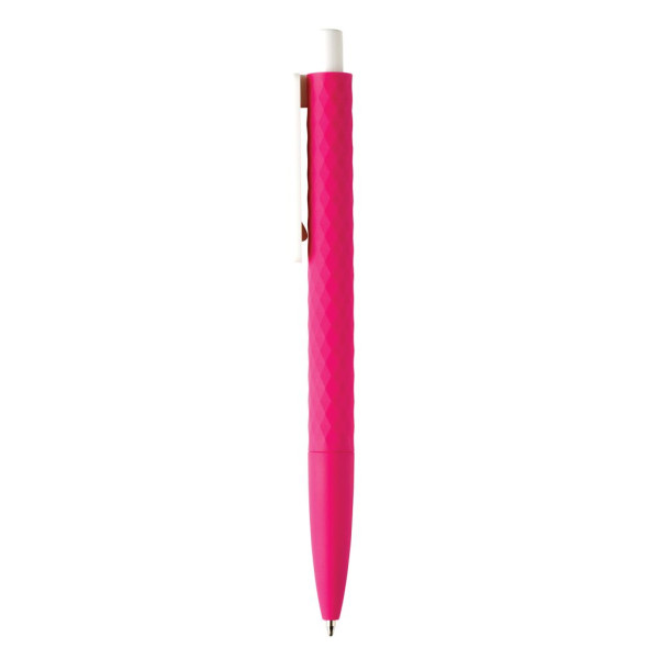 Stylo X3 finition gomme - Stylo bille rétractable en plastique personnalisable | BCM Goodies
