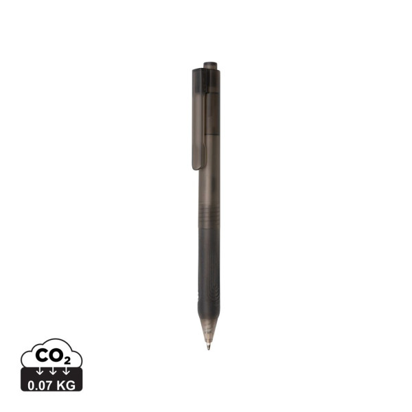 Stylo X9 finition givré avec grip silicone - Stylo personnalisable de qualité pour entreprise