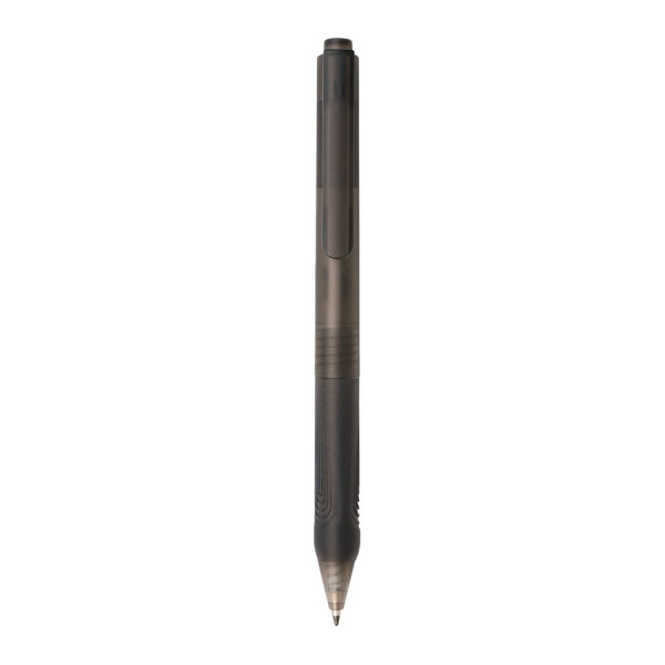 Stylo X9 finition givré avec grip silicone - Stylo personnalisable de qualité pour entreprise