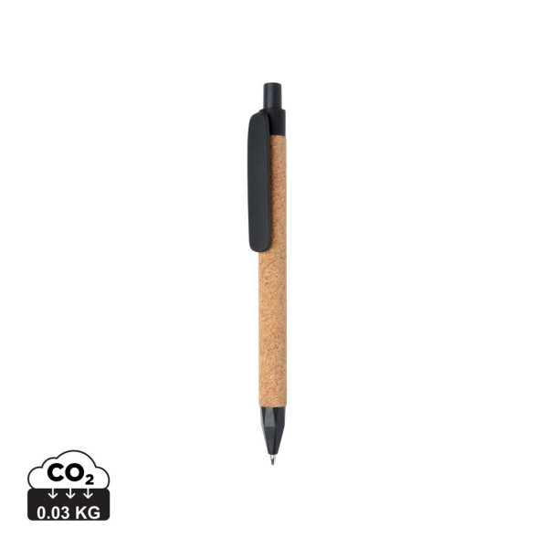 Stylo écoresponsable personnalisable en fibre de paille de blé et liège | BCM Goodies