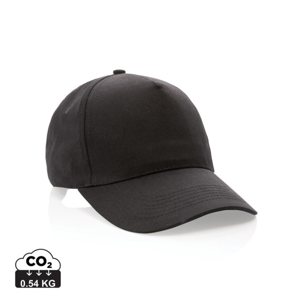 Casquette 5 panneaux en coton recyclé 190gr IMPACT - Accessoire responsable pour un avenir durable | BCM Goodies