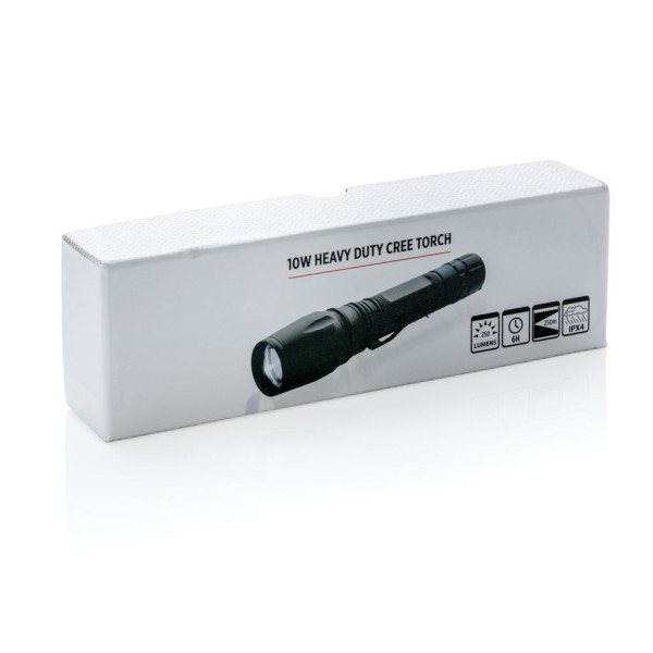 Lampe torche CREE 10 W en aluminium durable pour aventures en plein air - BCM Goodies