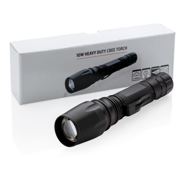 Lampe torche CREE 10 W en aluminium durable pour aventures en plein air - BCM Goodies