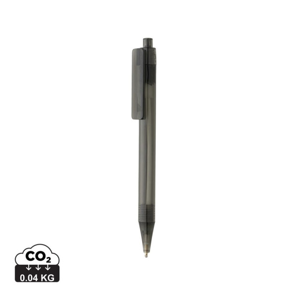 Stylo transparent X8 en rPET GRS pour une communication éco-responsable | BCM Goodies