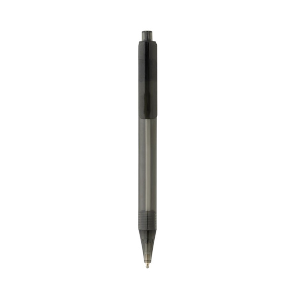 Stylo transparent X8 en rPET GRS pour une communication éco-responsable | BCM Goodies