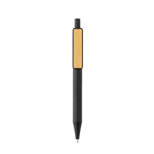 Stylo en ABS recyclé GRS avec clip en bambou - Stylo écologique pour entreprise | BCM Goodies